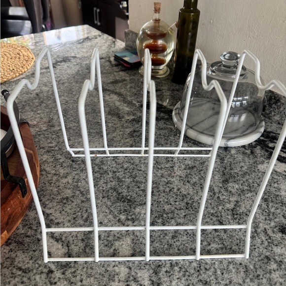 White Metal Dish Rack - Picture 1 of 4